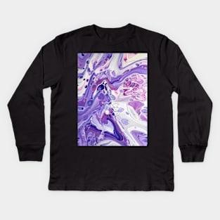 Saccharine Disposition - Abstract Acrylic Pour Art Kids Long Sleeve T-Shirt